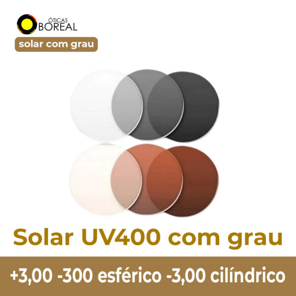 Lente Solar + UV400 - COM GRAU